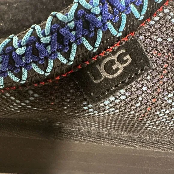 Ugg Tazz Maxi Tasman Slippers Women's 8 Black & Blue Shearling Platform Fleece - Picture 7 of 16